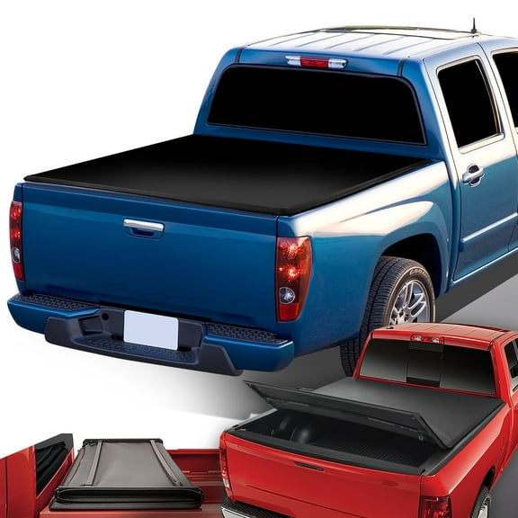 DNA Motoring Waterproof Tri-Fold Soft Tonneau Cover for 2004-2012 Colorado Canyon 5'3" Bed