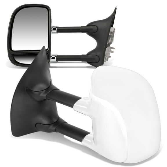 DNA Motoring TWM-004-T222-CH For 1999 to 2007 Ford Superduty Manual Extenable Chrome Ajustable Side Towing Mirrors 00 01 02 03 04 05 06