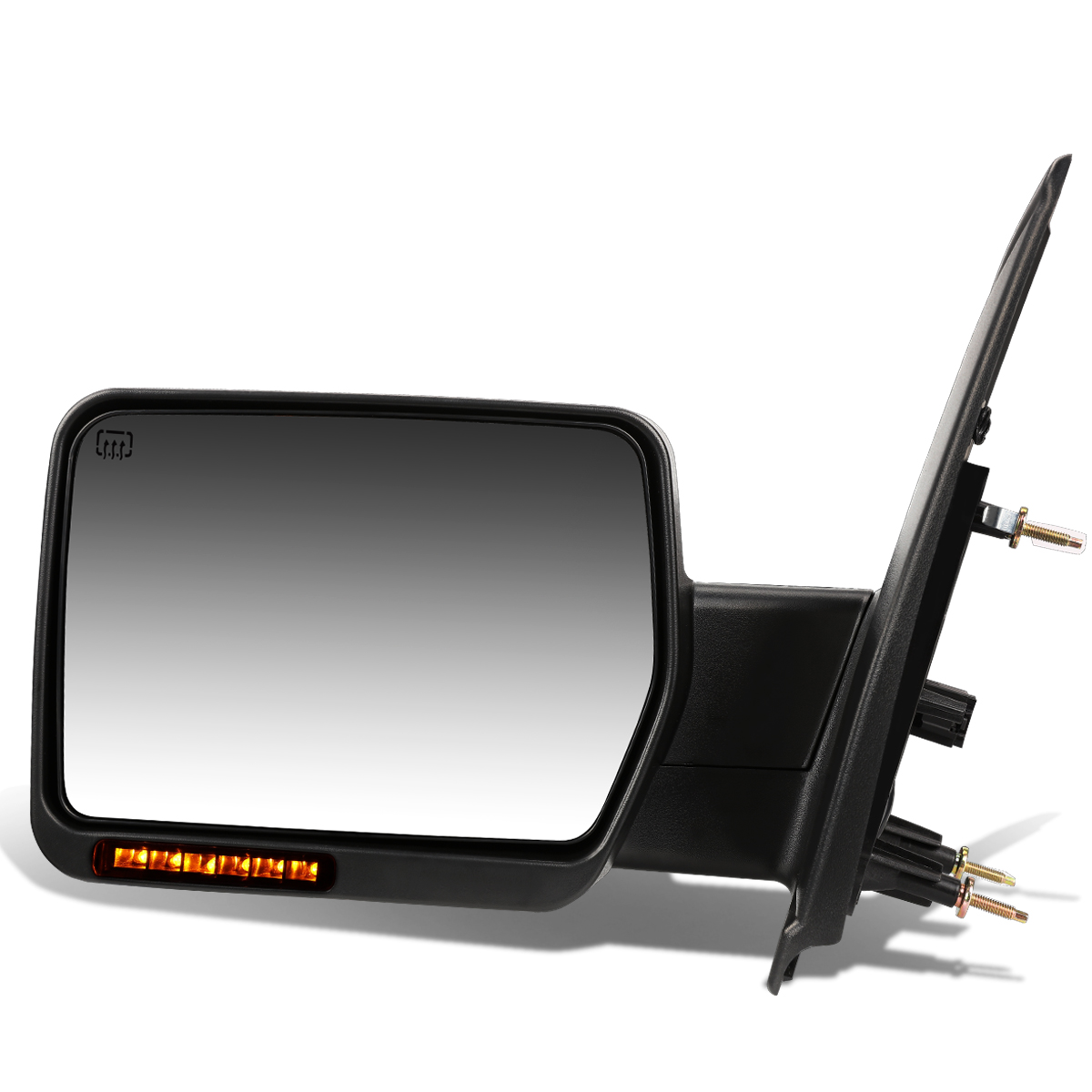 MOFOAP Power Heated Tow Mirror For 2009-2018 Ram 1500/2500/3500 - Left Side With LED Turn Signal & Puddle Light