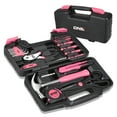 thumbnail image 1 of DNA Motoring Pink 39-Piece Portable Tool Kit with Screwdriver, Pliers, Hammer, Hex Set for Household Repairs, 1 of 3