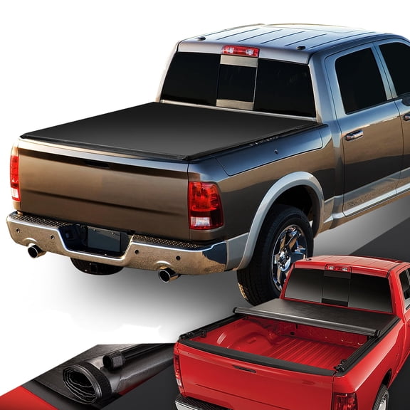 DNA Motoring Soft Roll-Up Tonneau Cover for 1994-2023 Ram 1500-3500 8 Ft Fleetside Bed