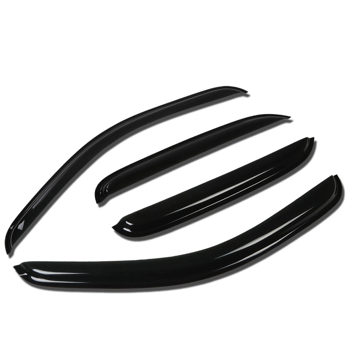 DNA Motoring For 07-14 Chevy Tahoe GMC Yukon 4pc Smoked Tint Side Window Visor Vent Rain Wind Deflector Guard