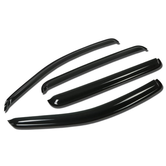 DNA Motoring WVS-029 For 2004 to 2009 Dodge Durango / Chrysler Aspen 4pcs Window Vent Visor Deflector Rain Guard (Dark Smoke) 05 06 07 08