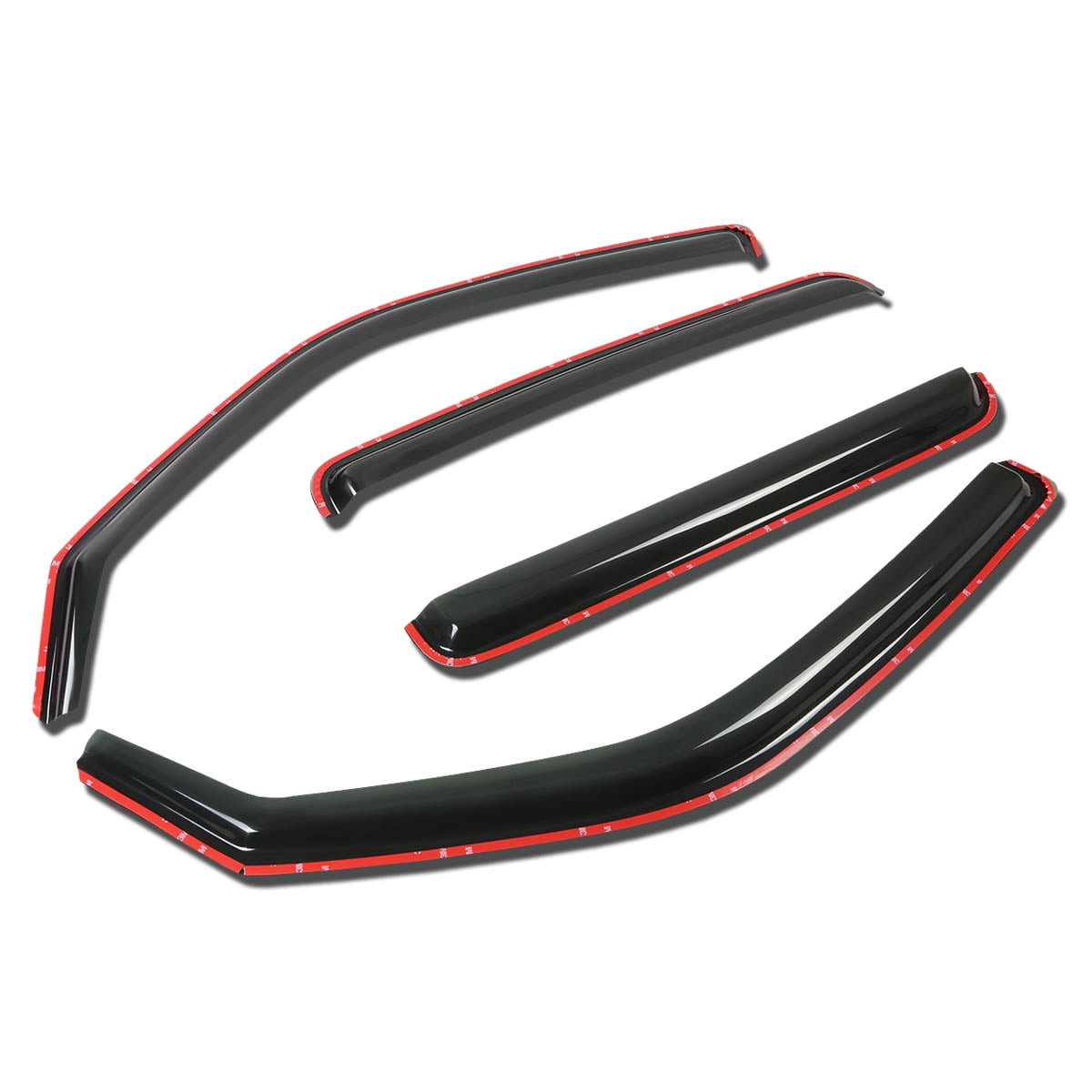 DNA Motoring WVS-058 For 2006 to 2014 Honda Ridgeline 4pcs In -Channel Window Vent Visor Deflector Rain Guard (Dark Smoke) 07 08 09 10 11 12 13
