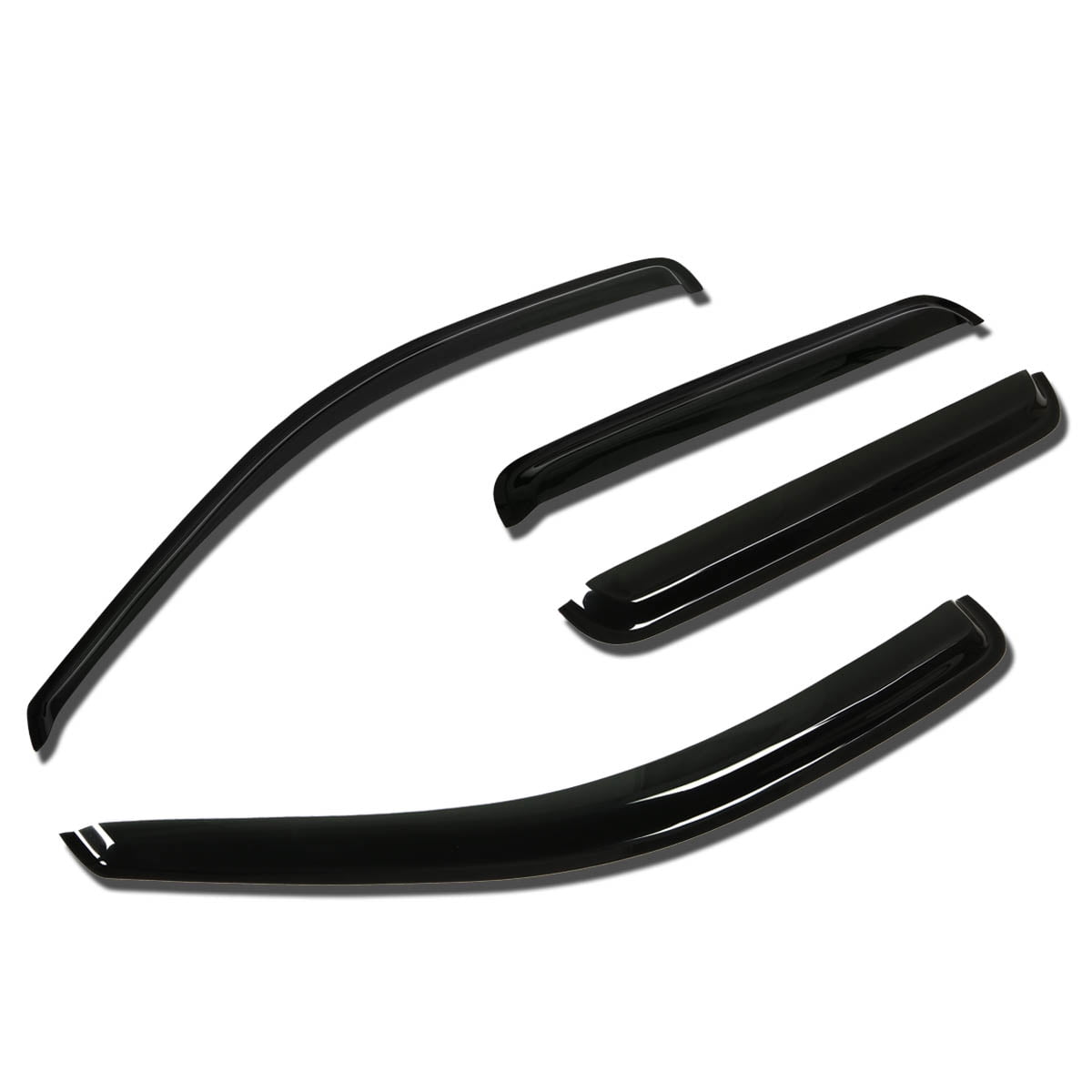 DNA Motoring WVS-063 For 1999 to 2004 Jeep Grand Cherokee WJ 4pcs Window Vent Visor Deflector Rain Guard (Dark Smoke) 00 01 02 03