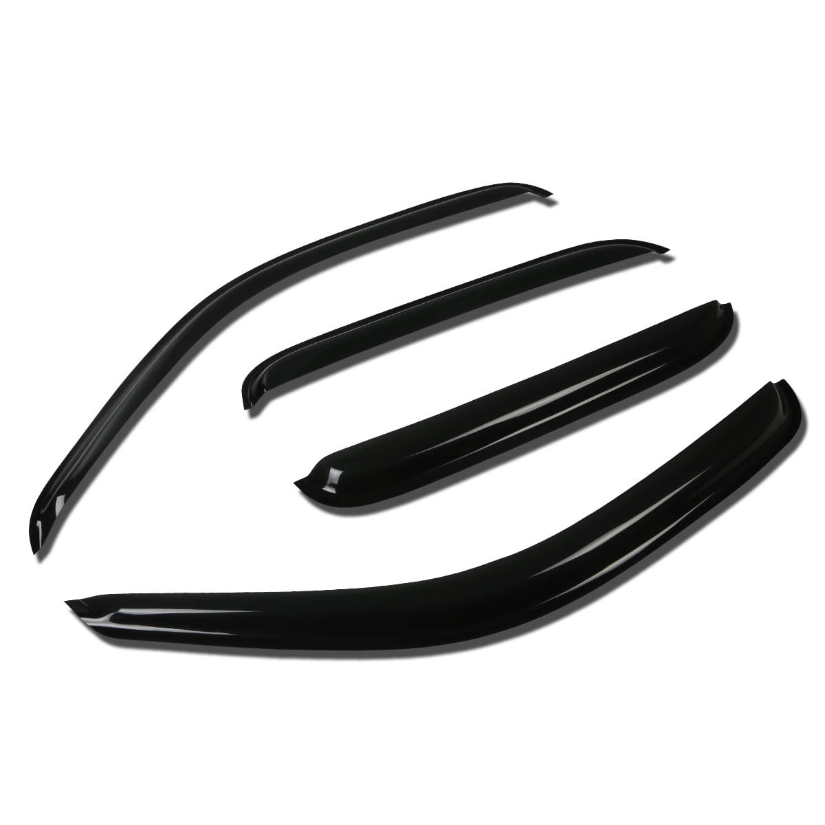 DNA Motoring WVS-095 For 2001 to 2004 Tacoma 1st Gen Double Cab 4pcs Window Vent Visor Deflector Rain Guard (Dark Smoke) 02 03