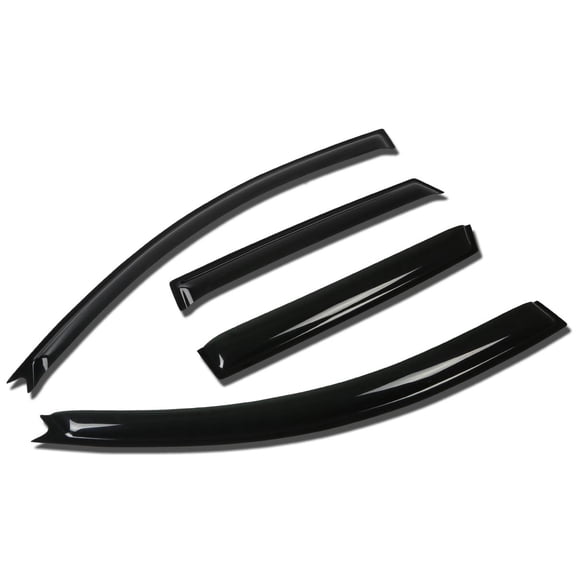 DNA Motoring WVS-122 For 2004 to 2009 Mazda 3 BK Hatchback 4pcs Window Vent Visor Deflector Rain Guard (Dark Smoke) 05 06 07 08