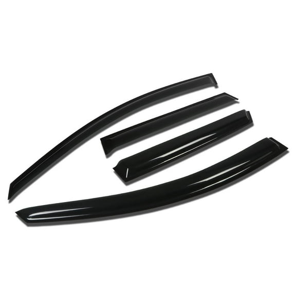 DNA Motoring WVS-160 For 2010 to 2013 Mazda 3 MPS 4pcs Window Vent Visor Deflector Rain Guard (Dark Smoke) 11 12