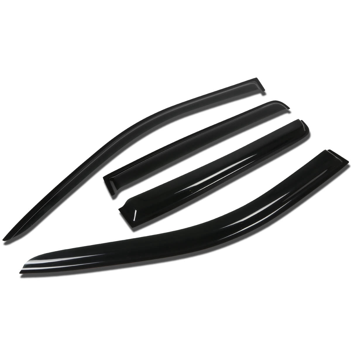 4Pc Dark Smoke Window Visors Rain Guards For Jeep Patriot 2007-2016 – Acrylic, Adhesive Mount