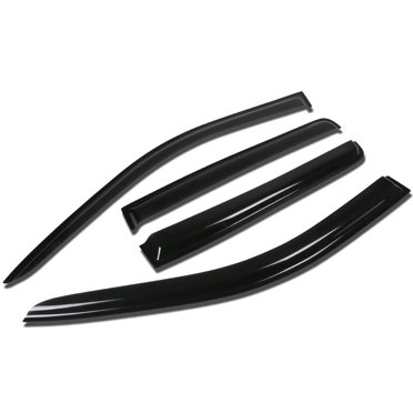 In-Channel Window Visors For Jeep Patriot 2007-2016 – 4 Piece Set, Dark Smoke, Rain Guard, Glossy Finish