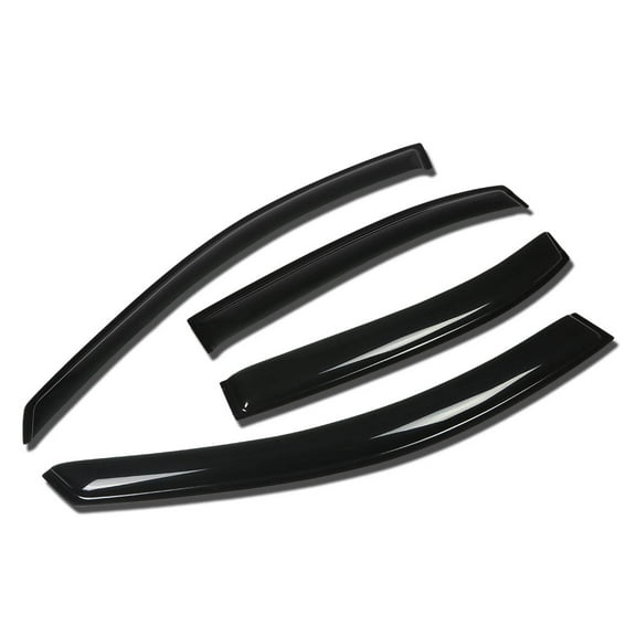DNA Motoring WVS-180 For 2006 to 2010 Sonata NF 4DR 4pcs Window Vent Visor Deflector Rain Guard (Dark Smoke) 07 08 09