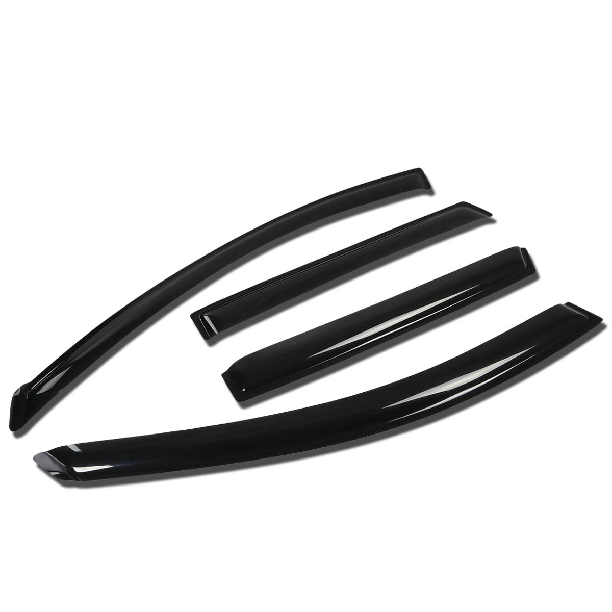 DNA Motoring WVS-189 For 2008 to 2014 Nissan Rogue 4pcs Window Vent Visor Deflector Rain Guard (Dark Smoke) 09 10 11 12 13