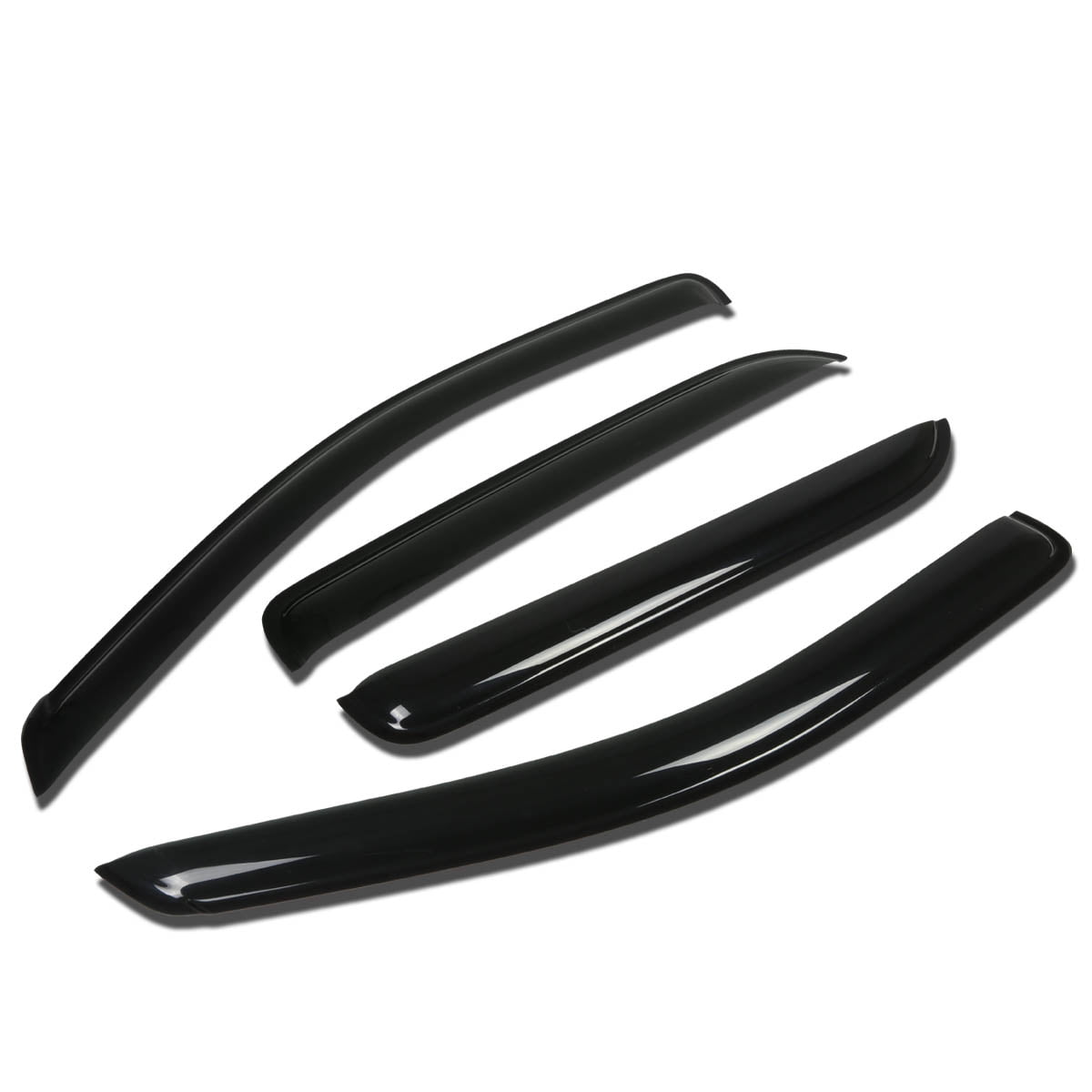 DNA Motoring WVS-225 For 2005 to 2009 Ford Freestyle / Taurus X 4pcs Window Vent Visor Deflector Rain Guard (Dark Smoke) 06 07 08