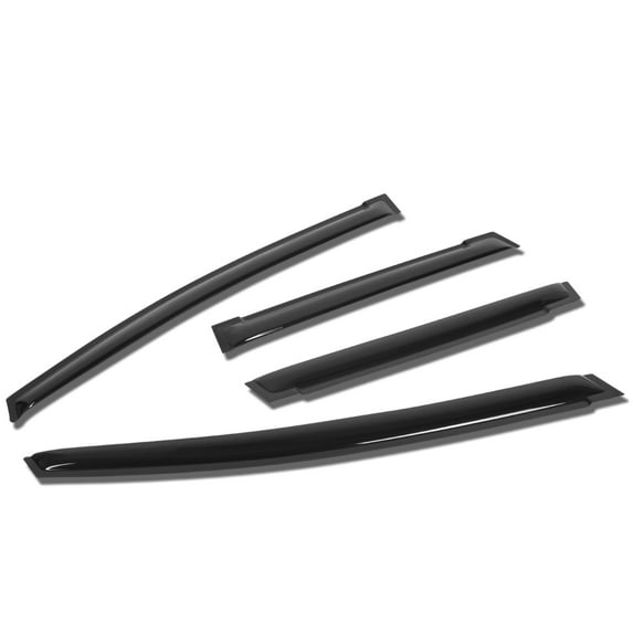 DNA Motoring WVS-T2-0063 For 2009 to 2014 Honda Fit GE8 4pcs Window Vent Visor Deflector Rain Guard (Dark Smoke) 10 11 12 13