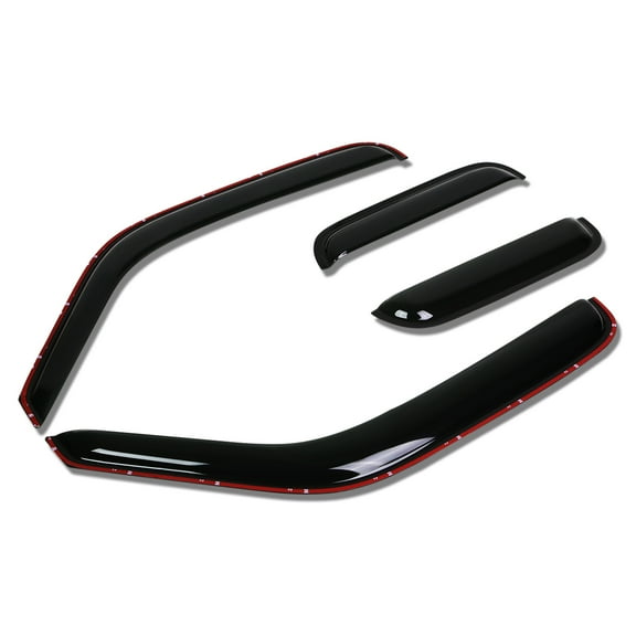 DNA Motoring WVS-T2-0101 For 1999 to 2011 Ford Ranger / Mazda B -Series Extended Cab 4pcs Window Visor Deflector Rain Guard (Dark Smoke) 05 06 07 08 09 10