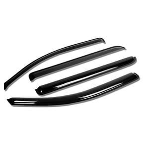 DNA Motoring For 14-18 Silverado Sierra Crew Cab Smoked Tint Side Window Visor Rain Wind Deflector Guard