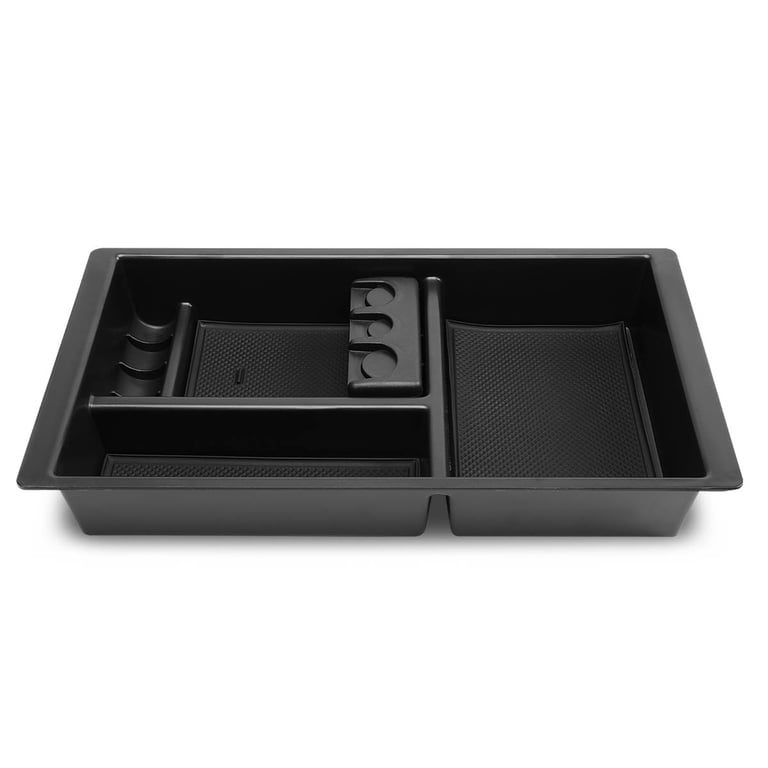 DNA Motoring Console Storage Box / Armrest Organizer Tray For 2014-2018 Silverado/Sierra – Black ABS, Direct Fit