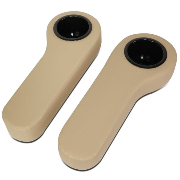 DNA Motoring ZTL-Y-0210 Universal for EZGO Club Car Yamaha Golf Carts Rear Seat Armrest Cushion with Drink Cup Holder Brown