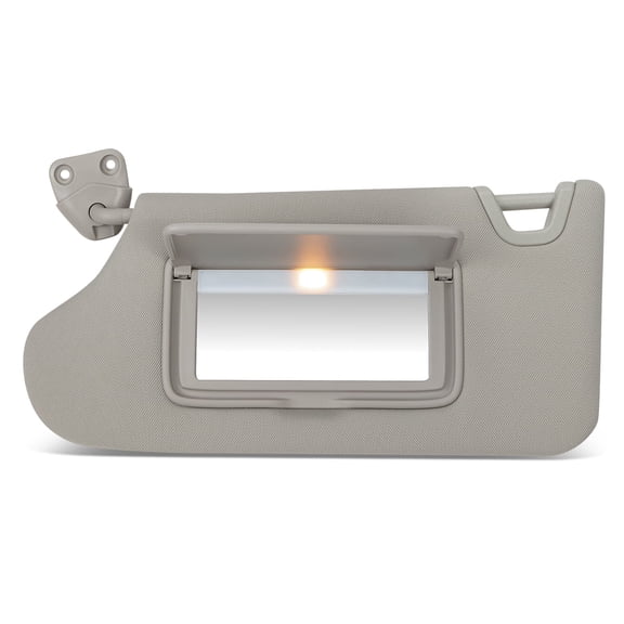 DNA Motoring ZTL-Y-0246 for 2013 to 2018 Altima Factory Style Driver Left Side Gray Sun Visor w/LED Light and Mirror 14 15 16 17