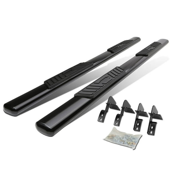 DNA Motoring 5" OD Black Side Step Nerf Bars Running Boards for 2009-2020 Dodge Ram Crew Cab