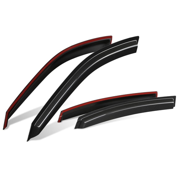 DNA Motoring for 2000-2005 Chevy Impala Carbon Fiber Style Tape-On Window Visor Sun Deflector