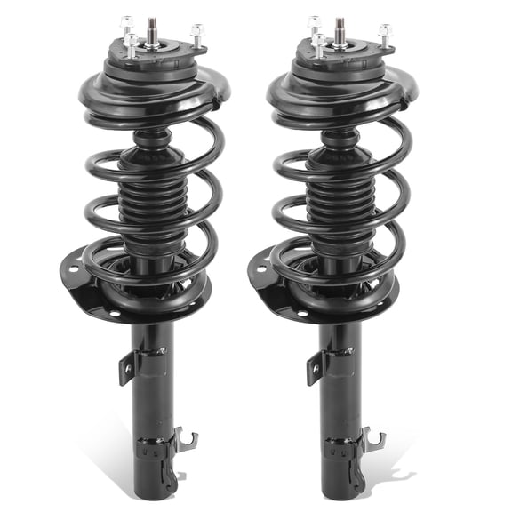 DNA Motoring for 2006-2011 Ford Focus Front Black Steel Struts With Coil Spring Assembly