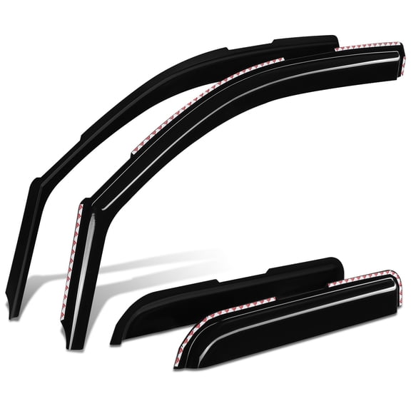DNA Motoring for 2014-2019 Silverado Sierra Extended Cab Window Visor Rain Guard Deflector