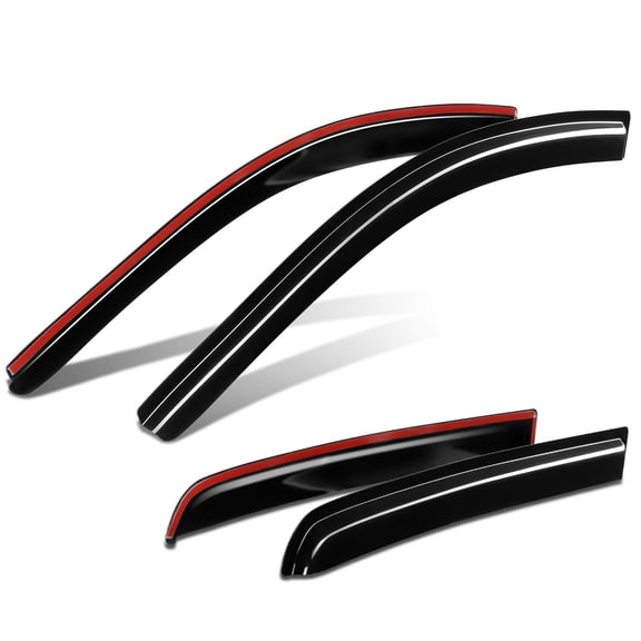 DNA Motoring for 2017-2024 Nissan Titan XD Crew Cab Window Visor Sun Rain Guard Deflector