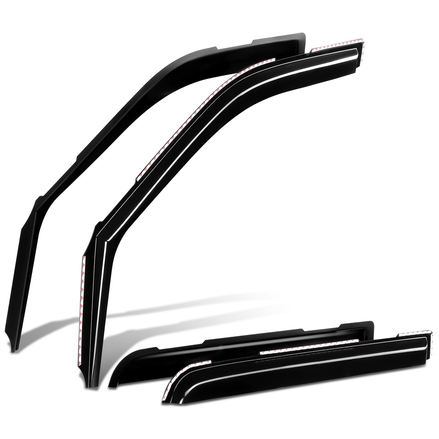 DNA Motoring for 2017-2026 Ford F250 F350 SD In-Channel Window Visor Sun Rain Guard Deflector