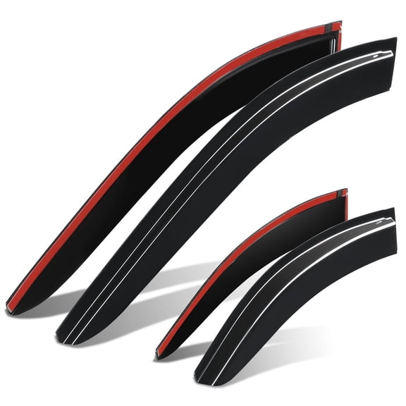 DNA Motoring for 2022-2026 Subaru WRX Sedan Window Visor Tape-On Sun Rain Guard Deflector 4Pc