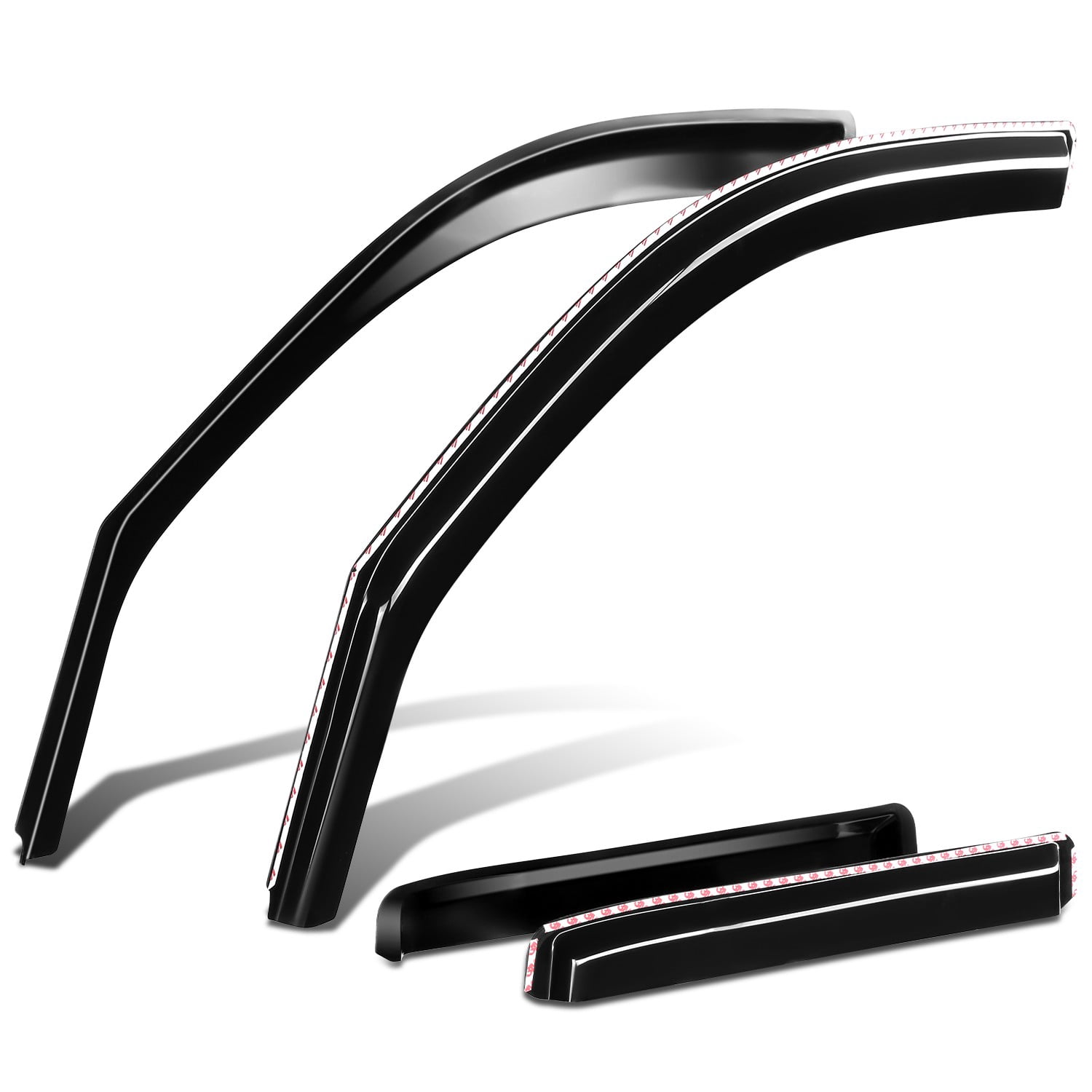 DNA Motoring for 2024-2026 Tacoma Double Cab In-Channel Window Visor Sun Rain Guard Deflector