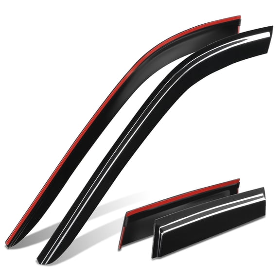 DNA Motoring for 2024-2026 Toyota Grand Highlander Tape-On Window Visor Rain Guard Deflector
