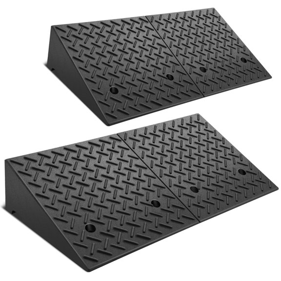 DNA Motoring for Car Motorcycle Wheelchair 7.9" Rise Heavy Duty Threshold Curb Ramp 2Pcs