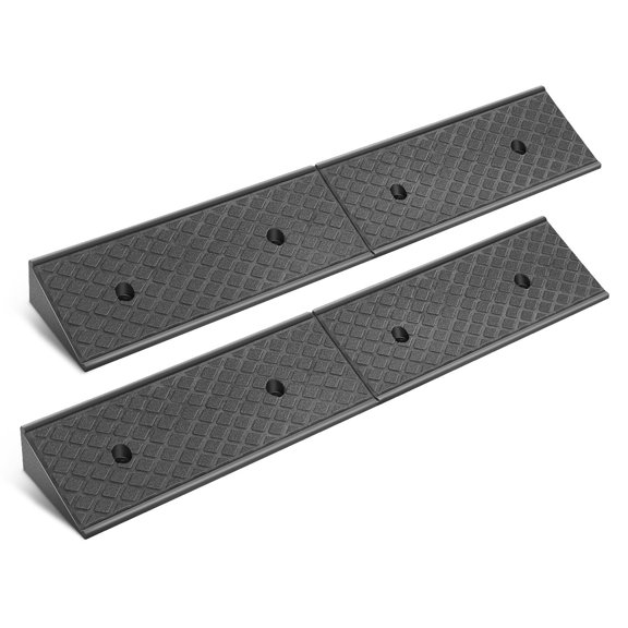 DNA Motoring for Warehouse Wheelchair Cars 3" Rise Rubber Driveway Threshold Curb Ramp 2Pcs