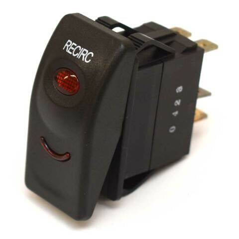 DNA On/Off Boat Rocker Switch | Recirc 4 Spade Red Illuminated