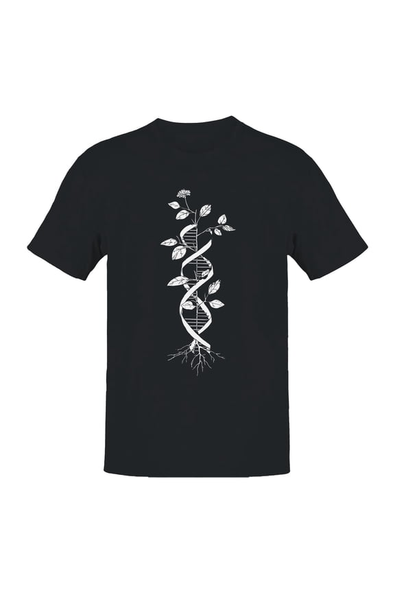 DNA Plant Growth Fusion Art Men's T-shirt Black