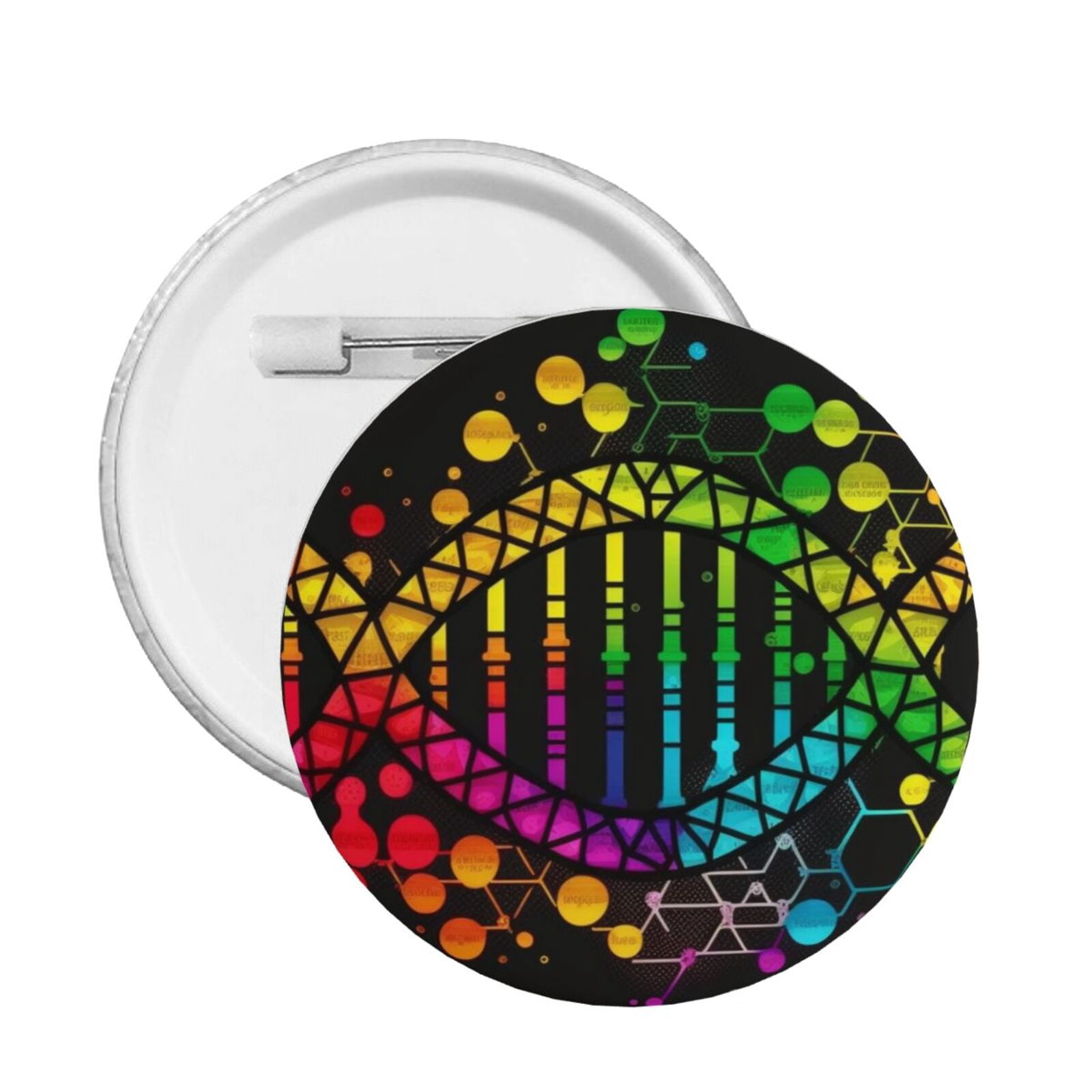 DNA Rainbow LGBT Pride Science Round Button Pin Badge 5PCS Pinback ...