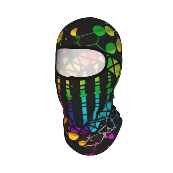 DNA Rainbow LGBT Pride Science Unisex Balaclava Ski Mask Full Face Cover for Cold Weather & UV Protection, Breathable Cooling Helmet Liner