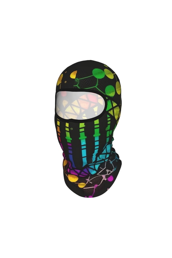 DNA Rainbow LGBT Pride Science Unisex Balaclava Ski Mask Full Face Cover for Cold Weather & UV Protection, Breathable Cooling Helmet Liner
