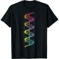 thumbnail image 1 of DNA Rainbow Motif Art Graphic T-Shirt, 1 of 3