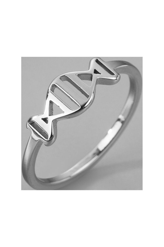 DNA Ring Dainty Stainless Steel Ring Everyday Infinity Minimalist Jewelry