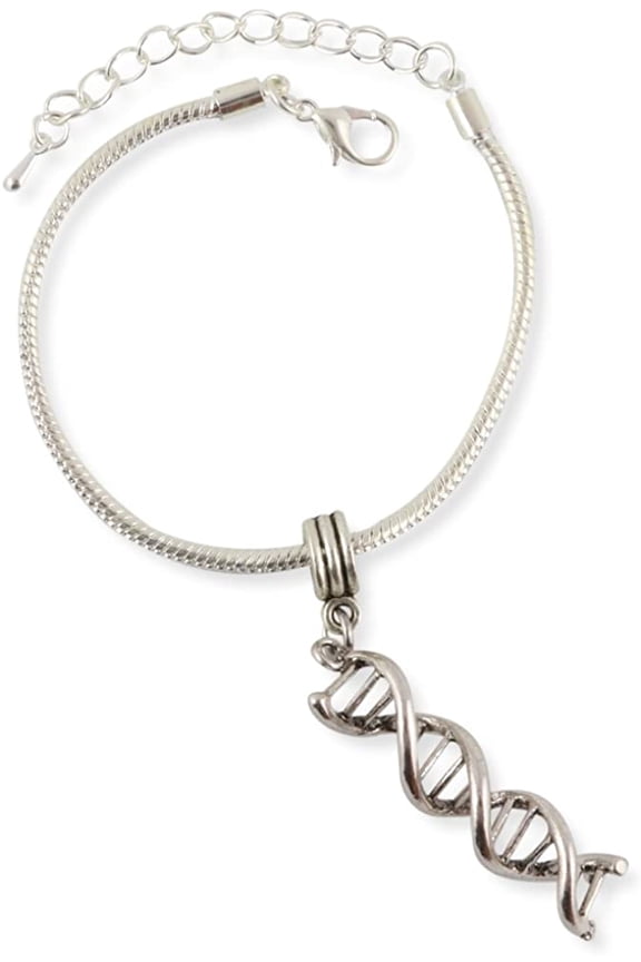 DNA Snake Chain Charm Bracelet