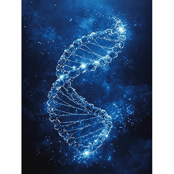 DNA Structure Decorative Painting/Canvas Art Suitable for Decorating Living Room Bedroom Study Office Laboratory Clinic Research Institution and Gallery Walls.