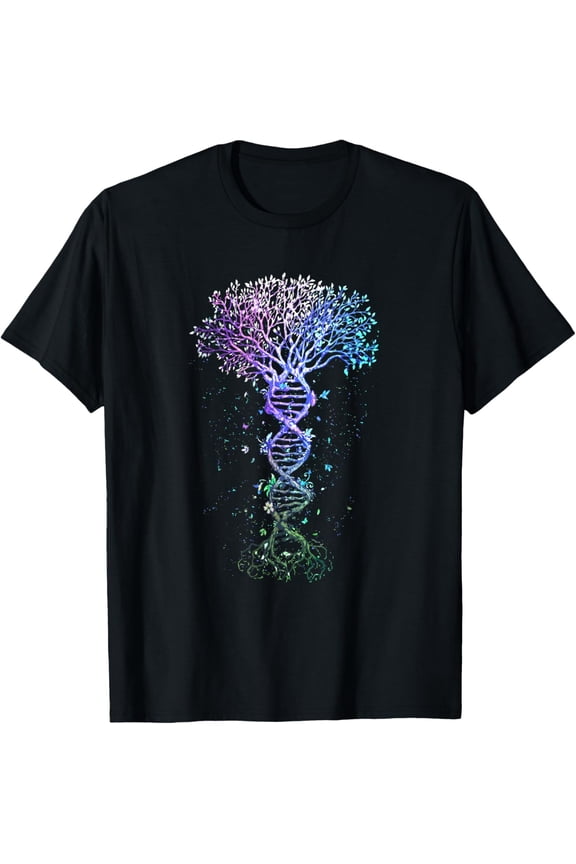 DNA Tree Life Earth Genetics Biologist Science Gift T-Shirt