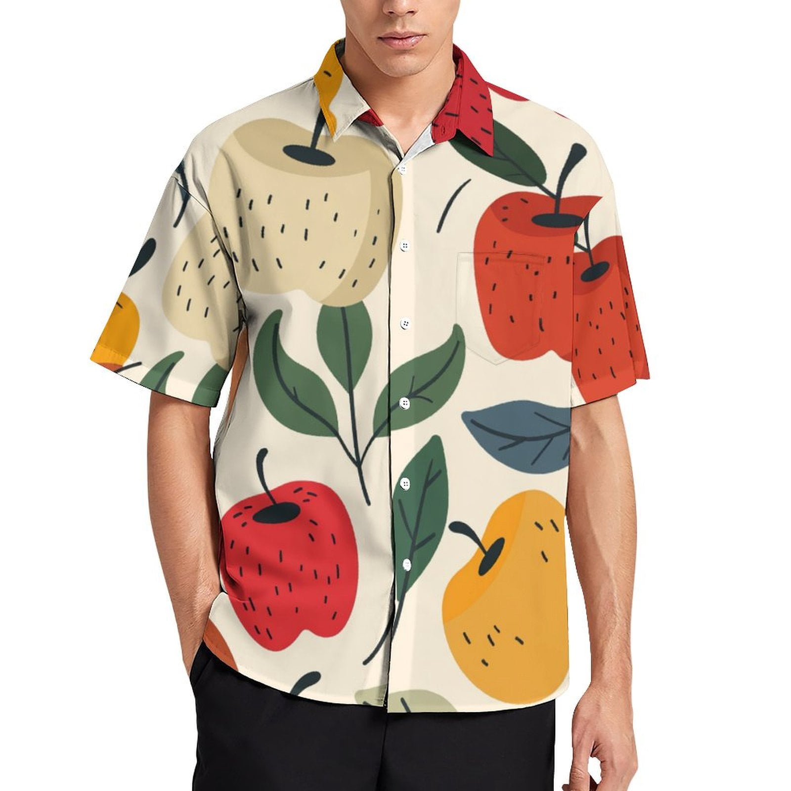 DNAGSB Apple Harvest Festival 38 Mens Casual Shirts, Casual Mens Summer