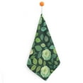 DNAGSB Green Rose Design22 Kitchen Towels 1PCS, Soft Hand Towels with
