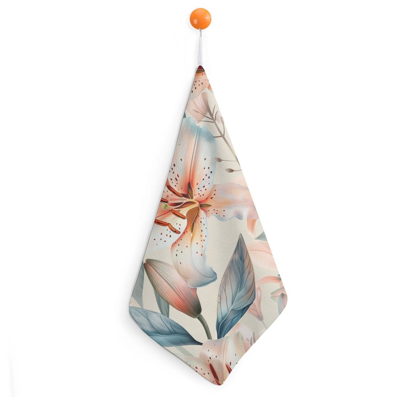 DNAGSB Lily Art35 Kitchen Towels 1PCS, Soft Hand Towels with Hanging