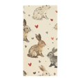 DNAGSB Love Heart Bunnies 46 Bath Towels 14 X 29 Inches, Small Hand