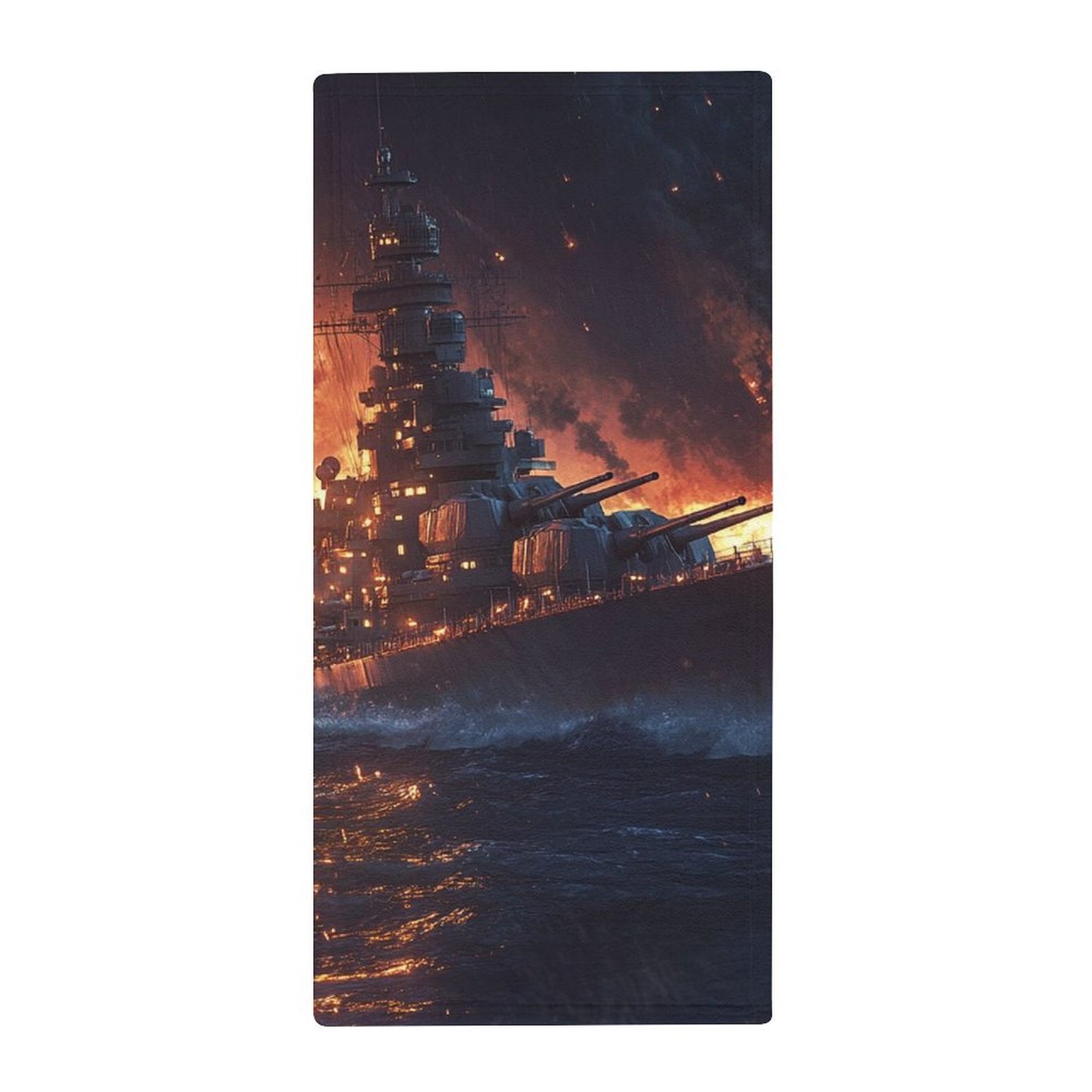 DNAGSB Navy Battleship Firing A Broadside603 Bath Towels 14 X 29