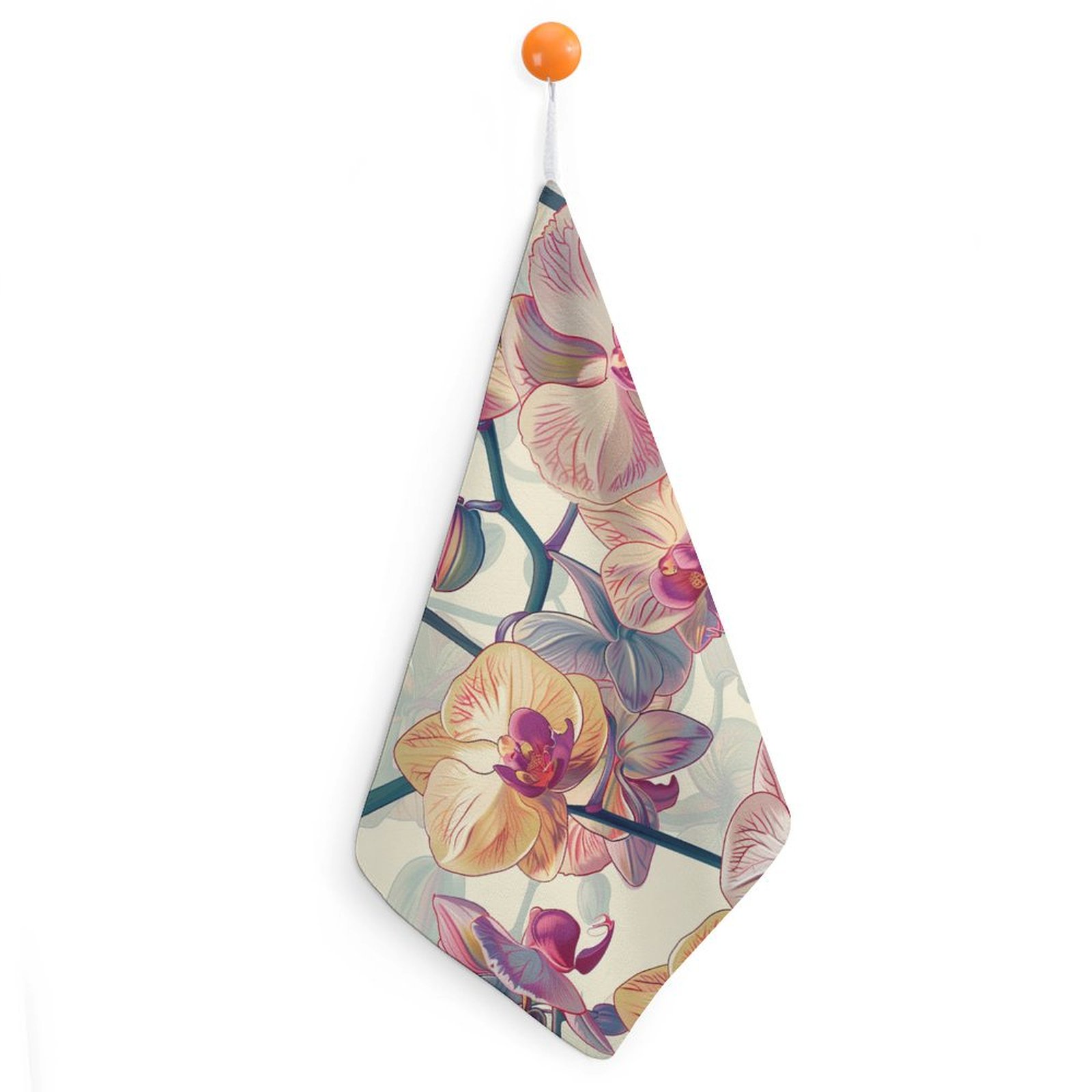 DNAGSB Orchid Artwork1934 Kitchen Towels 1PCS, Soft Hand Towels with